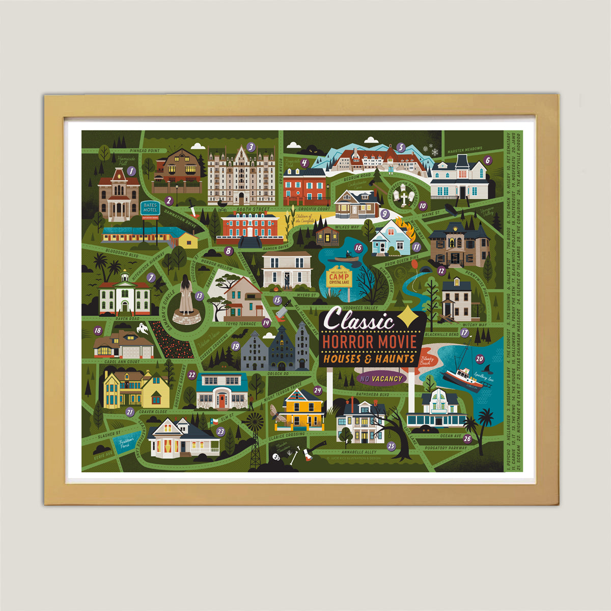 Clasic Horror Movie Map