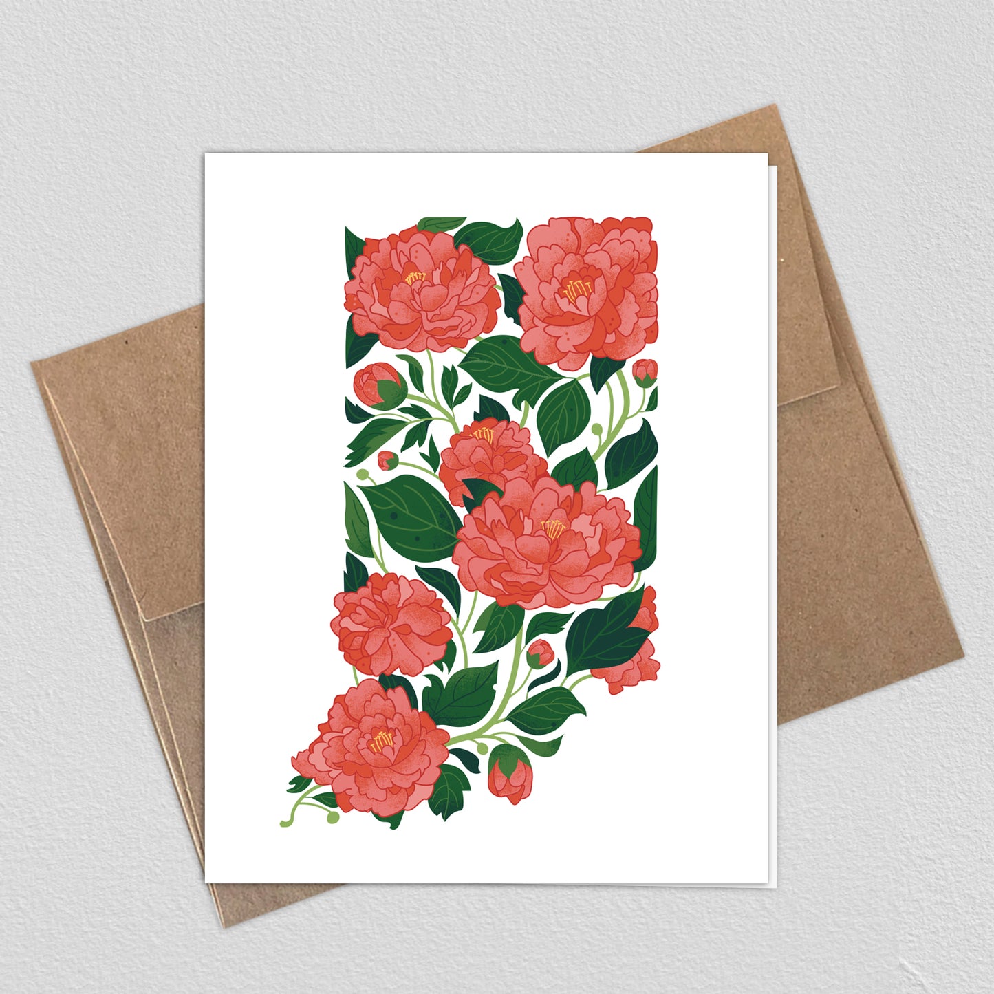 Indiana Peony Card