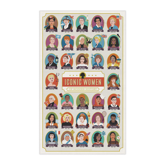 Iconic Women of Modern History Kitchen Towel