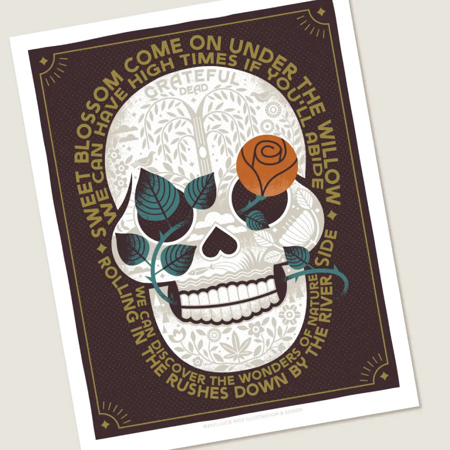 Sugar Magnolia Lyrics Lucie Rice Illustration and Design